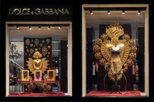 heart Dolce Gabbana window design