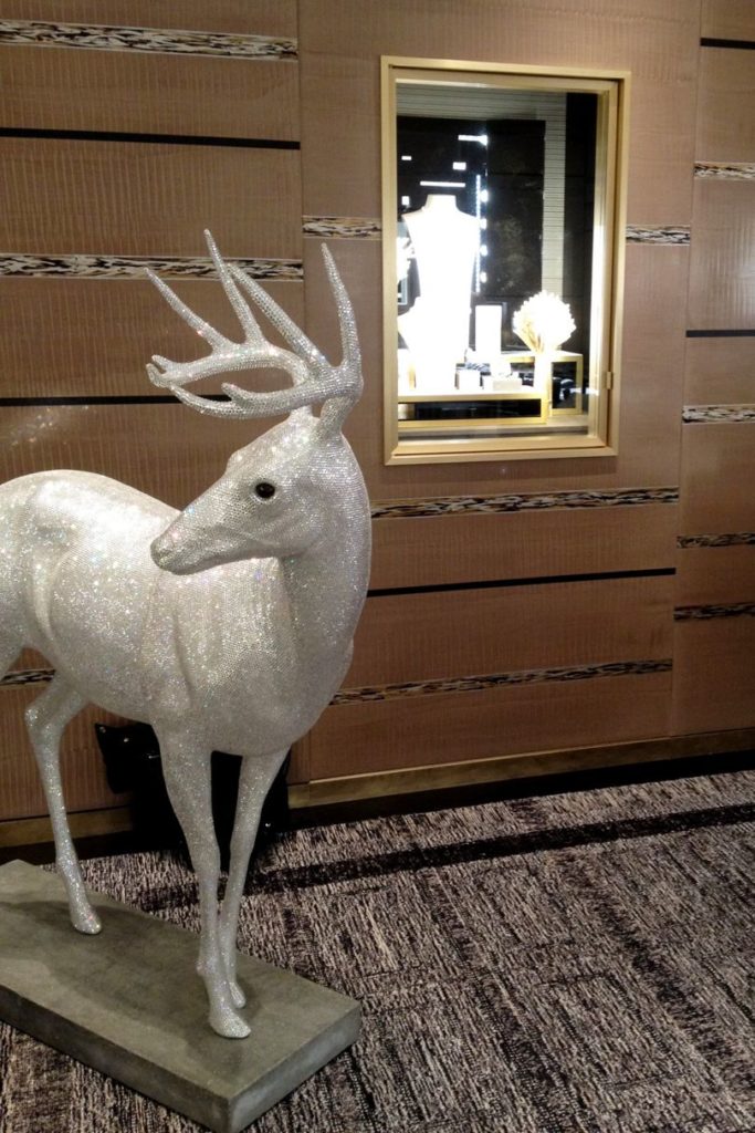 Chanel flagship store, new bond street, London, deer sculpture, art in retail