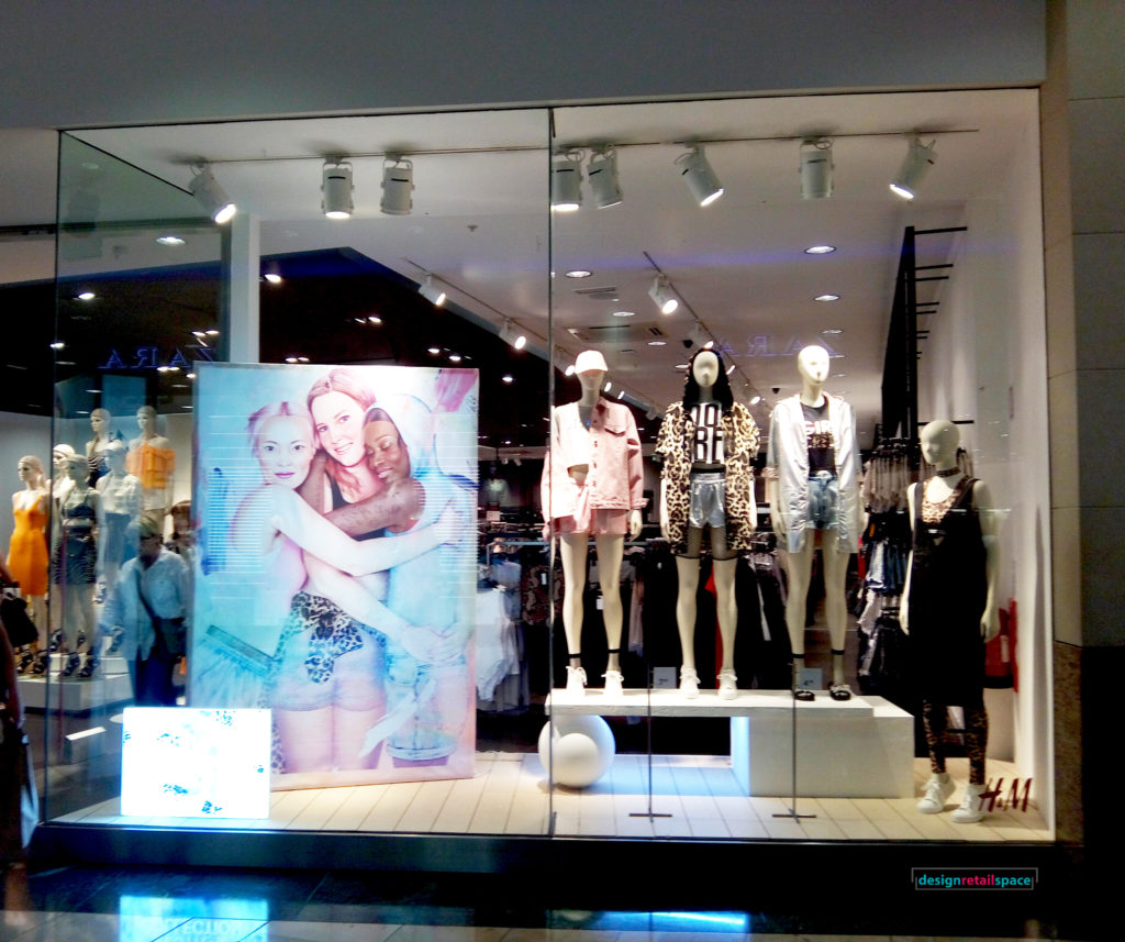 window design H&M, high street, fashion, Dublin, Dundrum