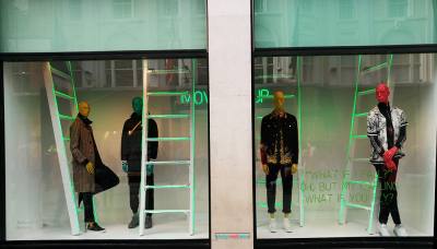 Brown Thomas Ladder window display