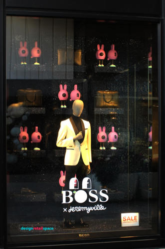 Hugo Boss window display. December 2018. Palo Alto, California, USA