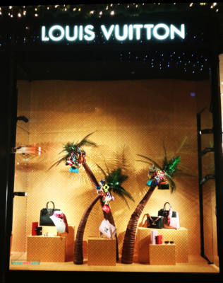 Louis Vuitton 2018 window display. Santa Monica, Dublin, Ireland