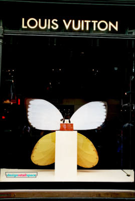 Louis Vuitton, butterfly window display