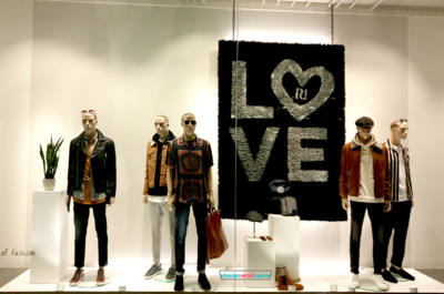 River Island doormat window display