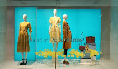 Debenhams window display blue